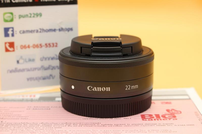 ขาย Lens Canon EF-M 22mm F/2 STM(สีดำ) สภาพสวยใหม่ ไร้ฝ้า รา เลนส์ประกันศูนย์ มีประกันเพิ่ม3ปี ถึง 04-05-65  อุปกรณ์